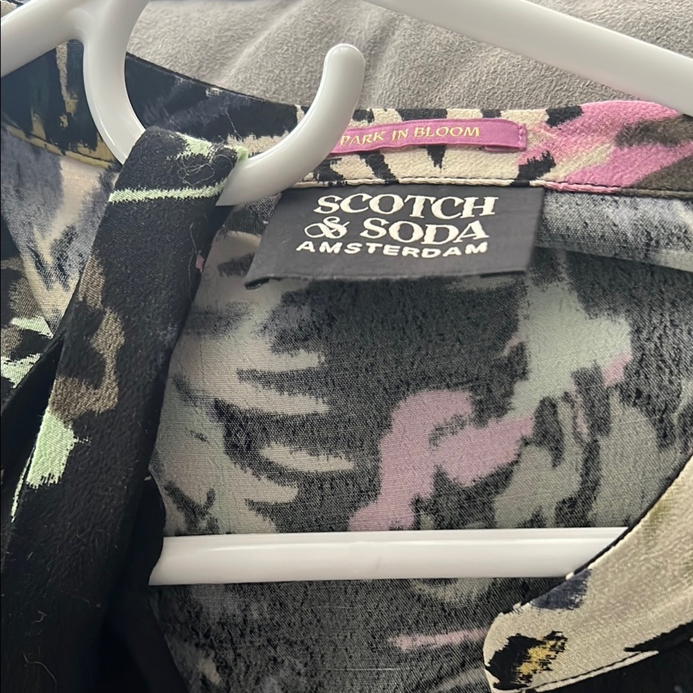 Scotch & Soda Black and Pink Midi Dress